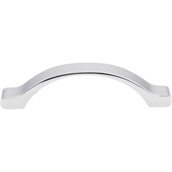 96 Mm Center-to-Center Polished Chrome Arched Seaver Cabinet Pull